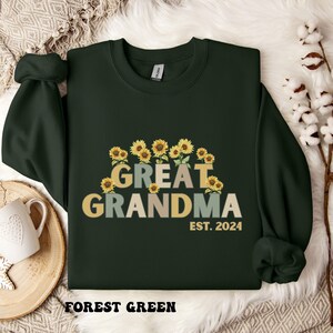 Great Grandma Sweatshirt, Personalized Great Grandma Gift, Christmas Gift for Great Grandma, Pregnancy Announcement Grandparents