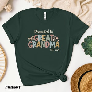 Great Grandma Shirt, Great Grandma Gift, Great Grandma Mother&#39;s Day, Christmas Gift, Pregnancy Announcement Grandparents, Great Grandma Est