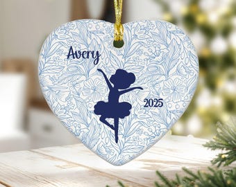 Personalized Ballerina Ornament, Gift for Dancer, Ballet Christmas Gift for Girl, Girl Christmas Ornament, Stocking Stuffer, Keepsake