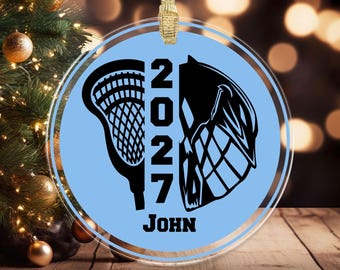 Personalized Lacrosse Ornament, Custom Lacrosse Gifts, Male Lacrosse Ornament for Christmas Tree, Custom Lacrosse Gifts Keepsakes