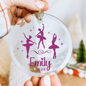 Personalized Ballerina Ornament, Gift for Dancer, Ballet Christmas Gift for Girl, Girl Christmas Ornament, Stocking Stuffer, 2024 Keepsake