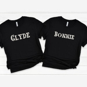 Halloween Couple Costume, Adult Halloween Costume Couples, Couples Halloween Shirts, Bonia and Clyde, Halloween Party Tshirts, Gangster Tee