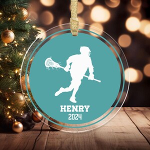 Personalized Lacrosse Ornament, Custom Lacrosse Gifts, Male Lacrosse Ornament for Christmas Tree, Custom Lacrosse Gifts Keepsakes