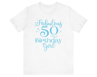 50th Birthday for Women, 50th Birthday Shirt, 50th Birthday Group Shirts, Fifty and Fabulous, 50th Birthday Gift