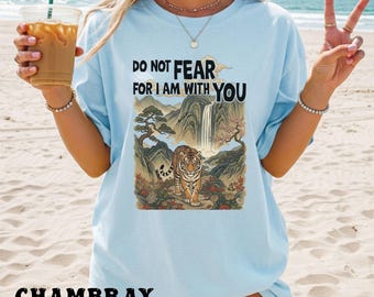Camiseta cristiana Comfort Colors, camiseta con versículo bíblico, camiseta con temática religiosa, camiseta de Jesús, ropa cristiana, regalo de fe, Isaías 41:10