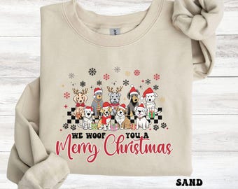 Sudadera navideña para perros, sudadera para mamás de perros para Navidad, suéter para amantes de los perros, regalo para amantes de los perros, regalo navideño para perros, perros festivos