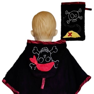 Kinder Bademantel Pirat Personalisiert Babyponcho Kinderponcho Strandponcho imagem 5