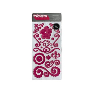 Thickers VERA Accent Stickers by American Crafts Hot Pink
