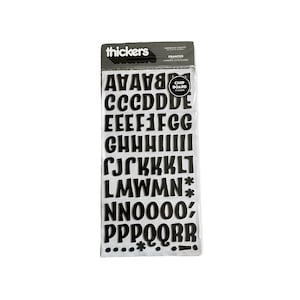 Thickers PRANCER Alphabet Stickers by American Crafts Black