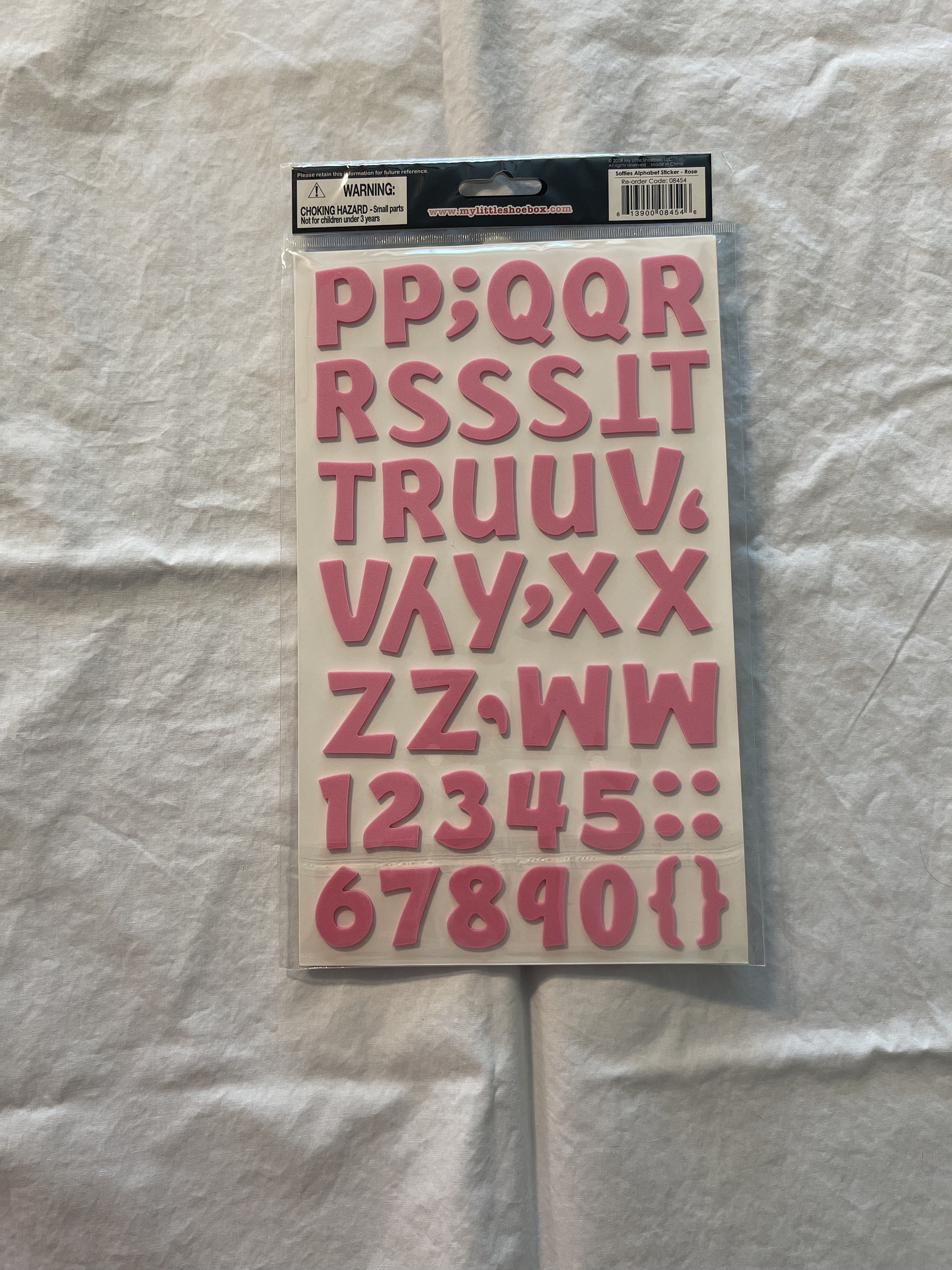 Softies Alphabet Stickers Pink Etsy