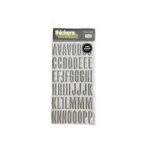 Thickers SHOE BOX Alphabet Stickers by American Crafts Natural