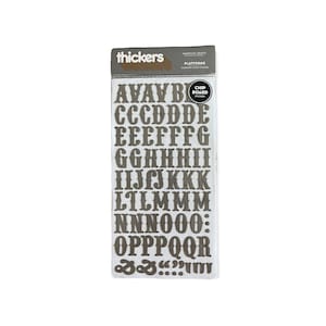 Thickers PLATFORMS Alphabet Stickers by American Crafts Tan