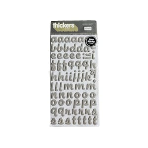 Thickers HAT BOX Alphabet Autocollants par American Crafts Natural