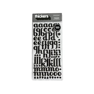 Thickers POOLSIDE Alphabet Stickers by American Crafts Black