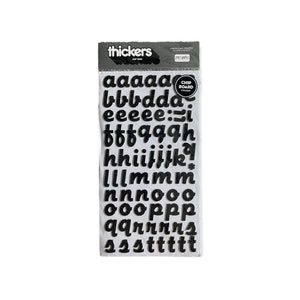 Thickers HAT BOX Alphabet Stickers by American Crafts Black