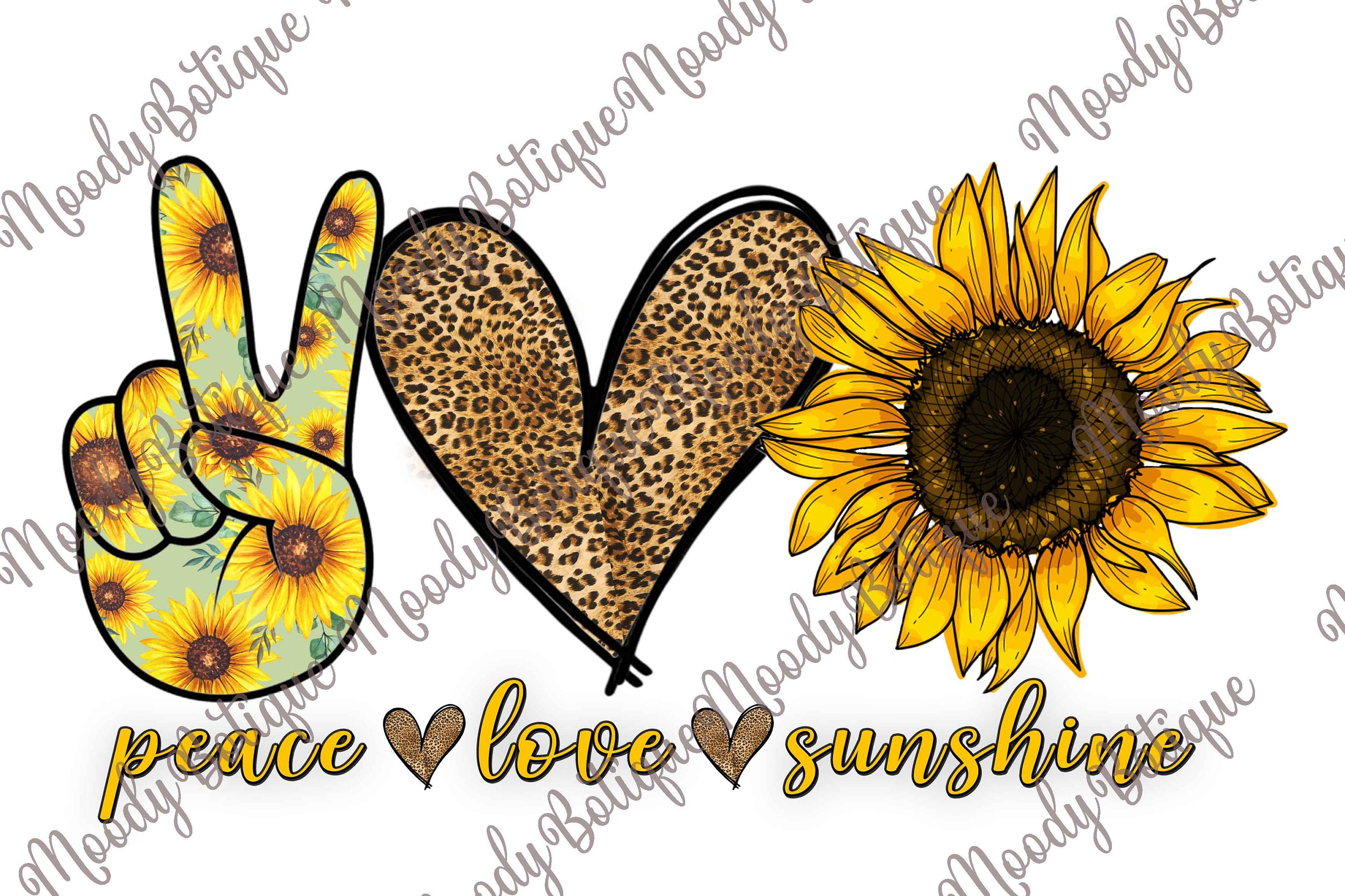 Sunflowers Peace Love Sunshine Png Peace Love Sunshine Etsy