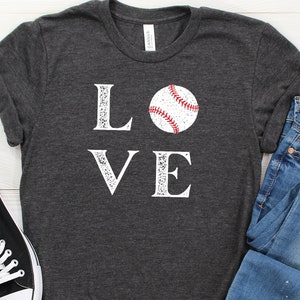 Love Baseball Phrase Graphic Unisex Tee