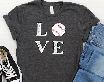 Love Baseball Phrase Graphic Unisex Tee