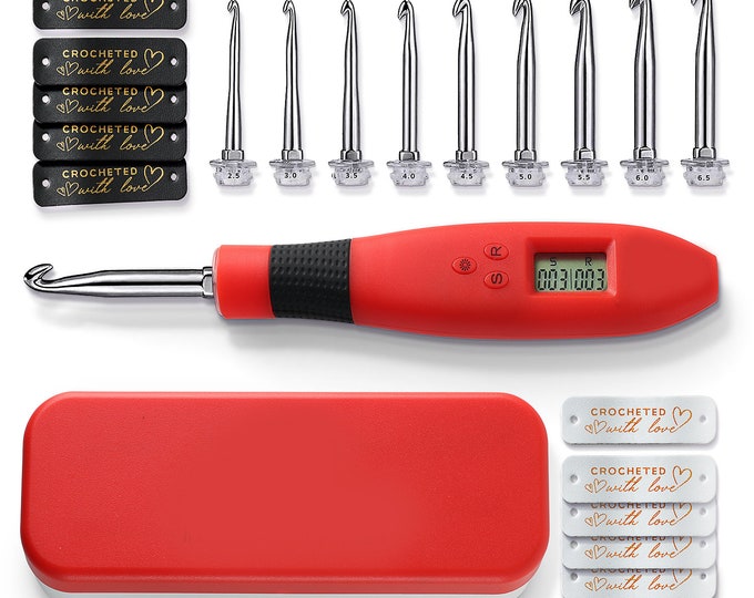 Crochet Counter for Mindless Crocheting, 9 Interchangeable Crochet ...