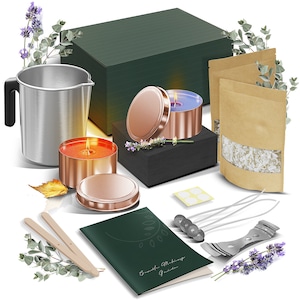 Natural Soy Wax Candle Making Kit for Adults & Kids, Candle Making Supplies, DIY Candle Making Kit for Beginners, Complete Candle Kit 1 Lbs