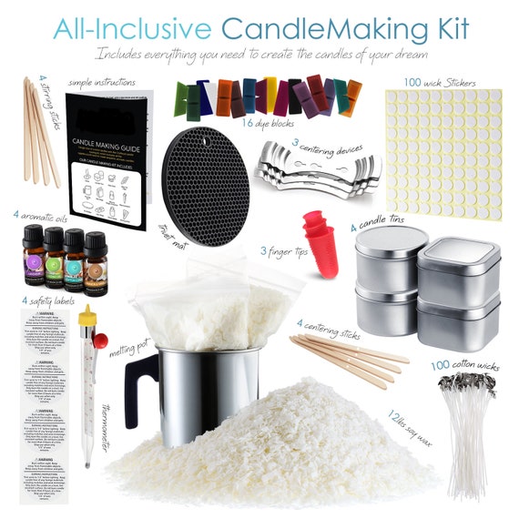 DIY Candle Making Kit 58 Pieces Soy Candle Making Kit Complete Candle Maker  Kit Best Candle Maker Kit for Adults and Beginners 