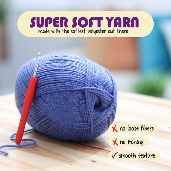 Beginner Crochet Kit With Yarn & Crochet Backpack, Acrylic or