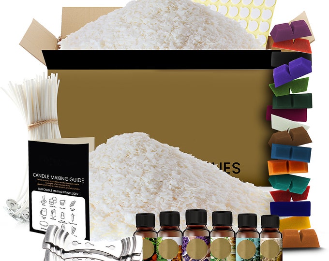 All Inclusive Candle Making Kit With 128 Pcs 10lbs Soy Candle Wax With