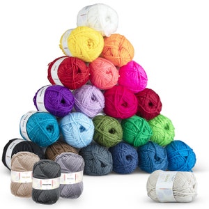 12/24 Pack Acrylic Yarn Skeins Soft Crochet Yarn for Crocheting ...