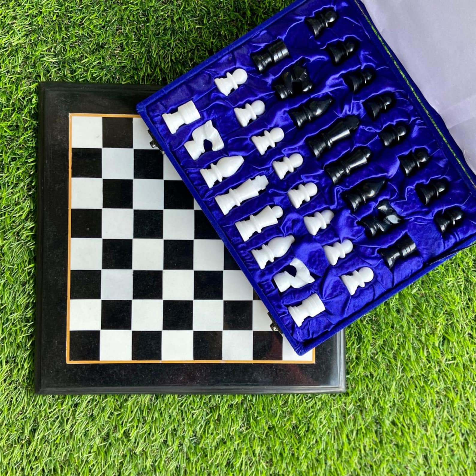 Marble Chess Board with Marble Chess