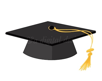 Graduation Cap- Instant digital download, PNG and JPG, files, hand drawn, clipart, graduation