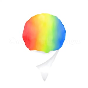 Rainbow Snow Cone-Instant digital download, PNG, JPG files, hand drawn, clipart, snow cone, summer