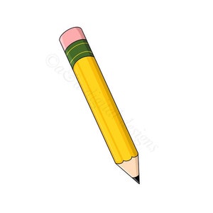 Pencil- Instant digital download, PNG, JPG, SVG files, hand drawn, clipart