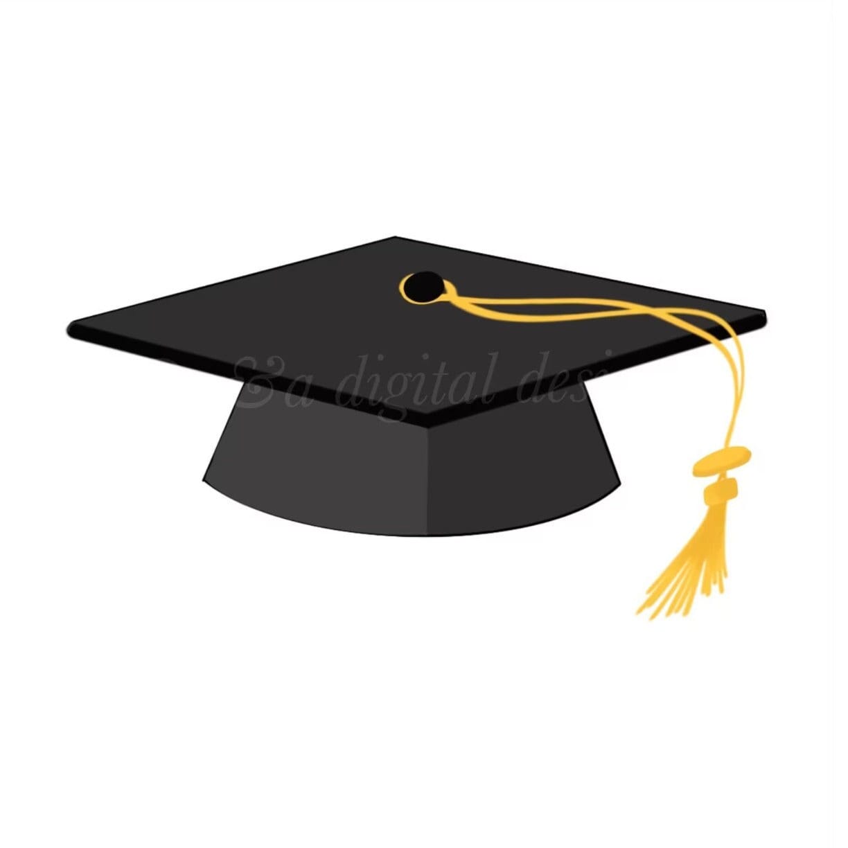 Graduation Caps Instant Digital Download, PNG and JPG, Files, Hand ...