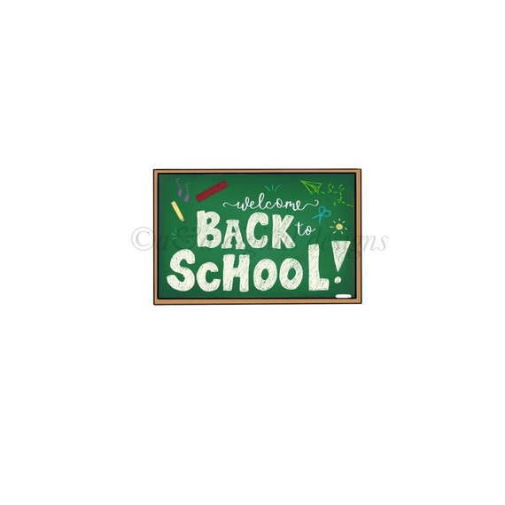 Back to School Chalkboard Instant Digital Download PNG JPG | Etsy