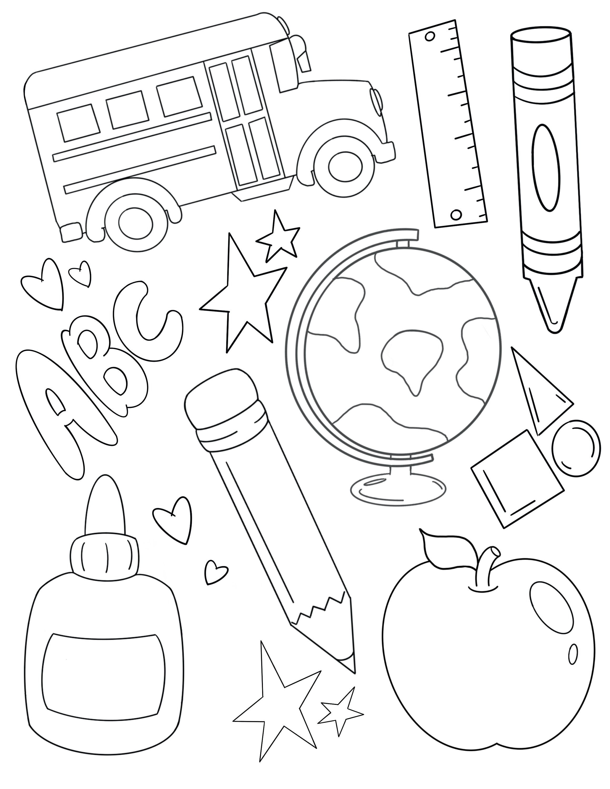 Dltk Coloring Pages Back To School [2025]