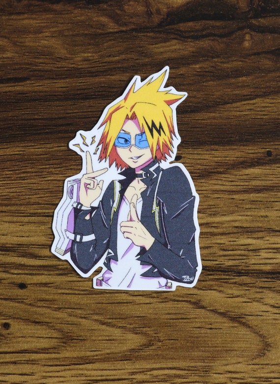 my hero academia denki kaminari vinyl sticker etsy