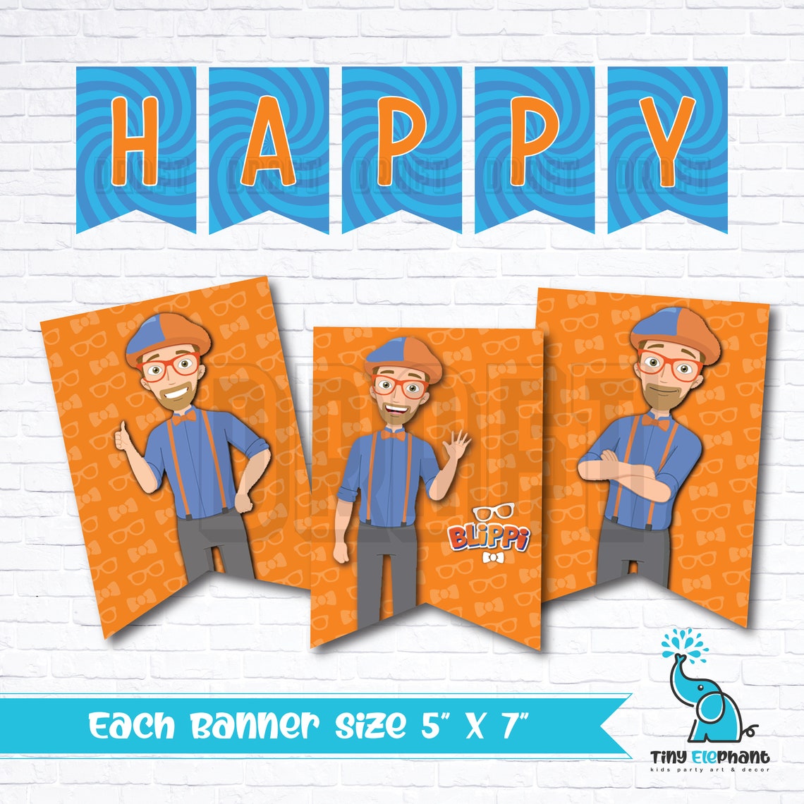 Blippi Happy Birthday Banner . Blippi Birthday Banner.Blippi | Etsy