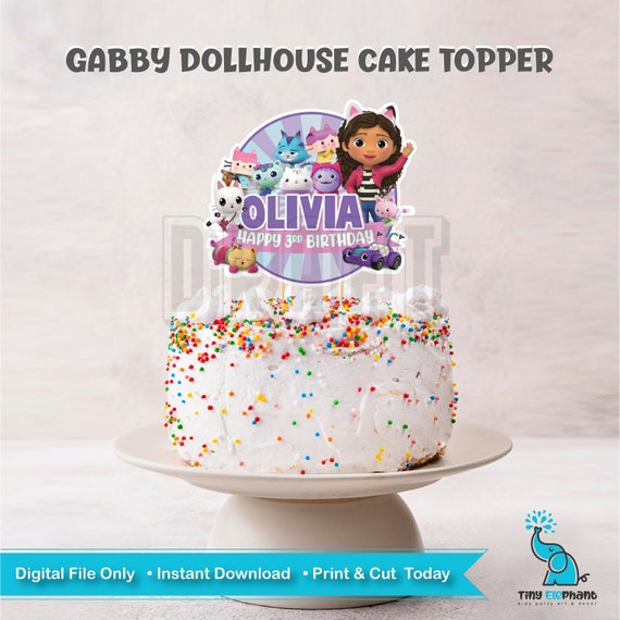 Gabby Dollhouse Birthday Cake Topper.gabby Dollhouse Birthday Etsy