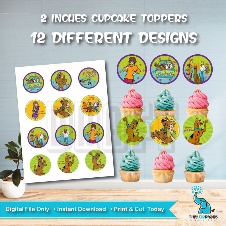 Scooby Doo Cupcake Toppers .Scooby Doo Cupcake Toppers | Etsy