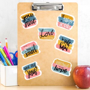 Digital Christian Sticker Pack | Bible journaling stickers  | Planner stickers | Prayer Journal | Faith Stickers | Print and Cut Stickers