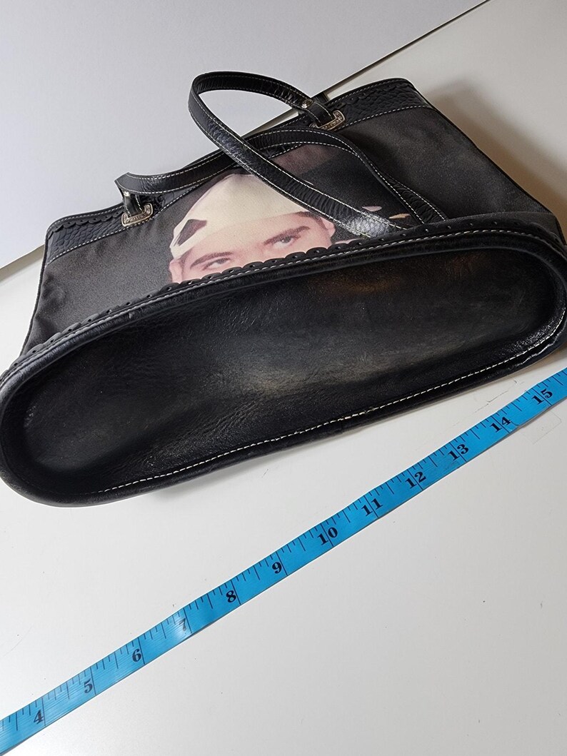 BRIGHTON Vintage COLLECTOR ITEM Black Leather Shoulder Bag image 9