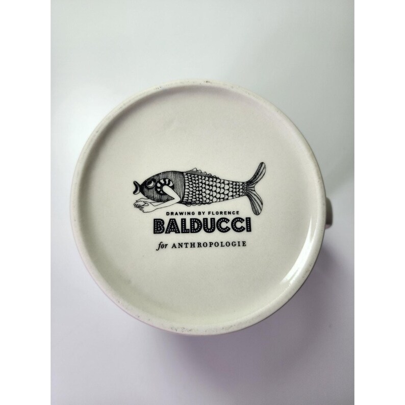 Taza de café de fondo ancho con monograma "V" de serpiente de ANTHROPOLOGIE BALDUCCI imagen 3