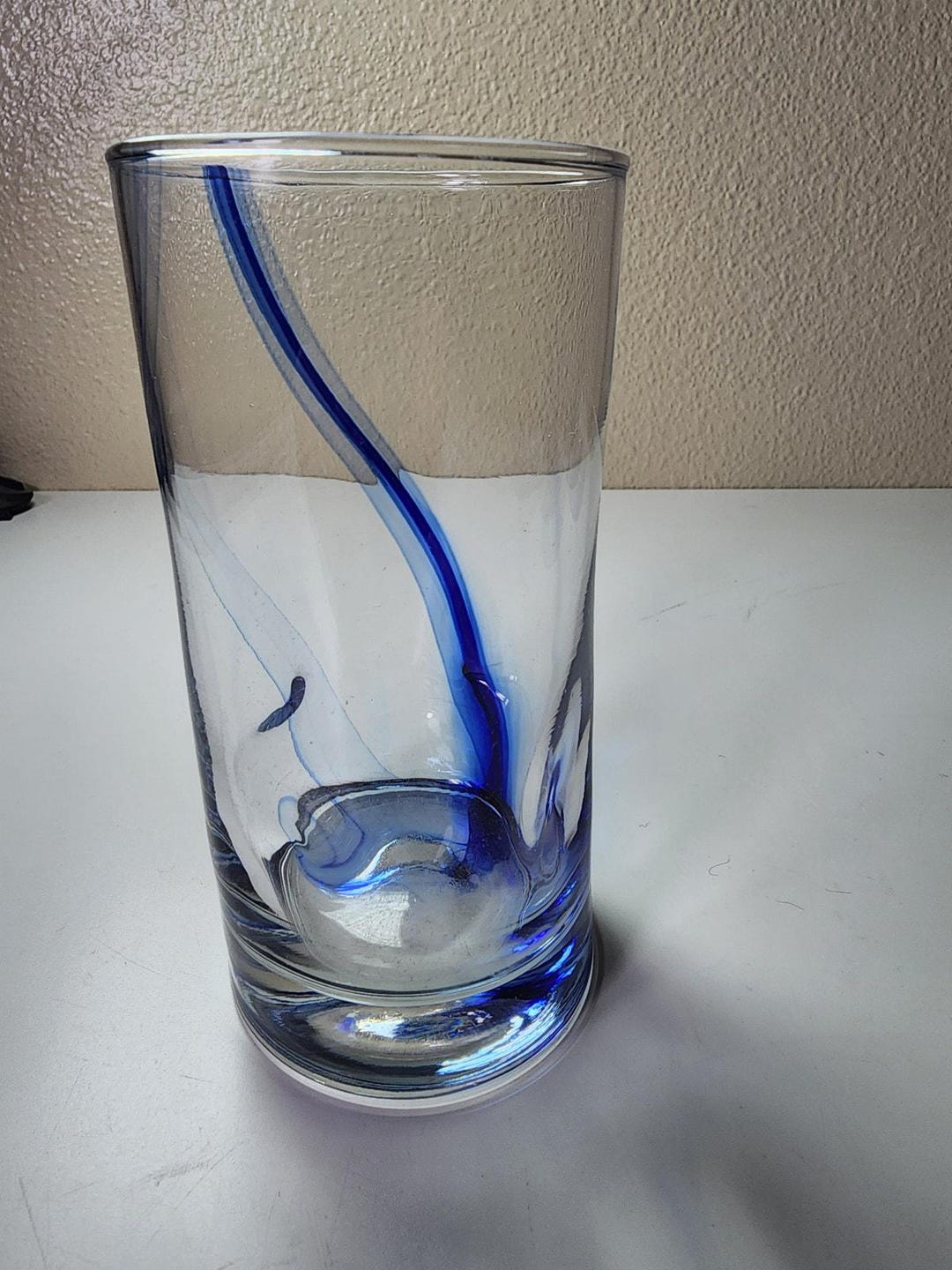 Set of 6 LIBBEY Blue Ribbon Impressions W/ Grip Indents 16 Oz Tumbler ...