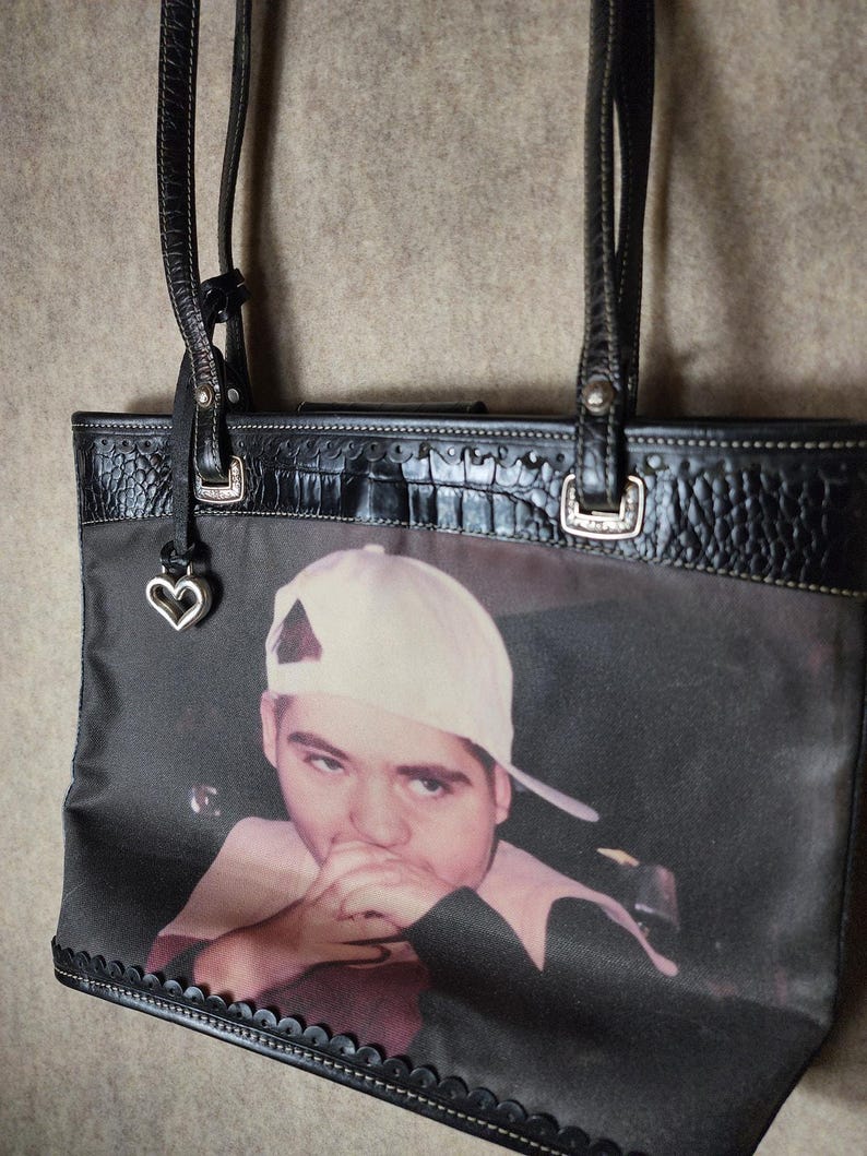 BRIGHTON Vintage COLLECTOR ITEM Black Leather Shoulder Bag image 3