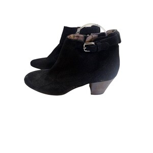 AQUATALIA Made in Italy Vero Cuoio Black Perforated Suede  display picture 2
