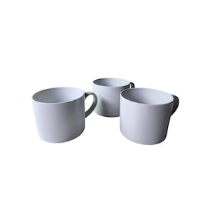 CRATE & BARREL White Coffee Mugs - Set of 3