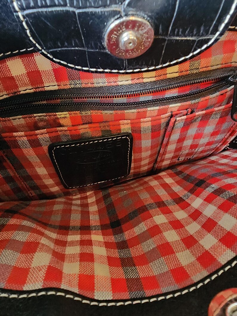 BRIGHTON Vintage COLLECTOR ITEM Black Leather Shoulder Bag image 5