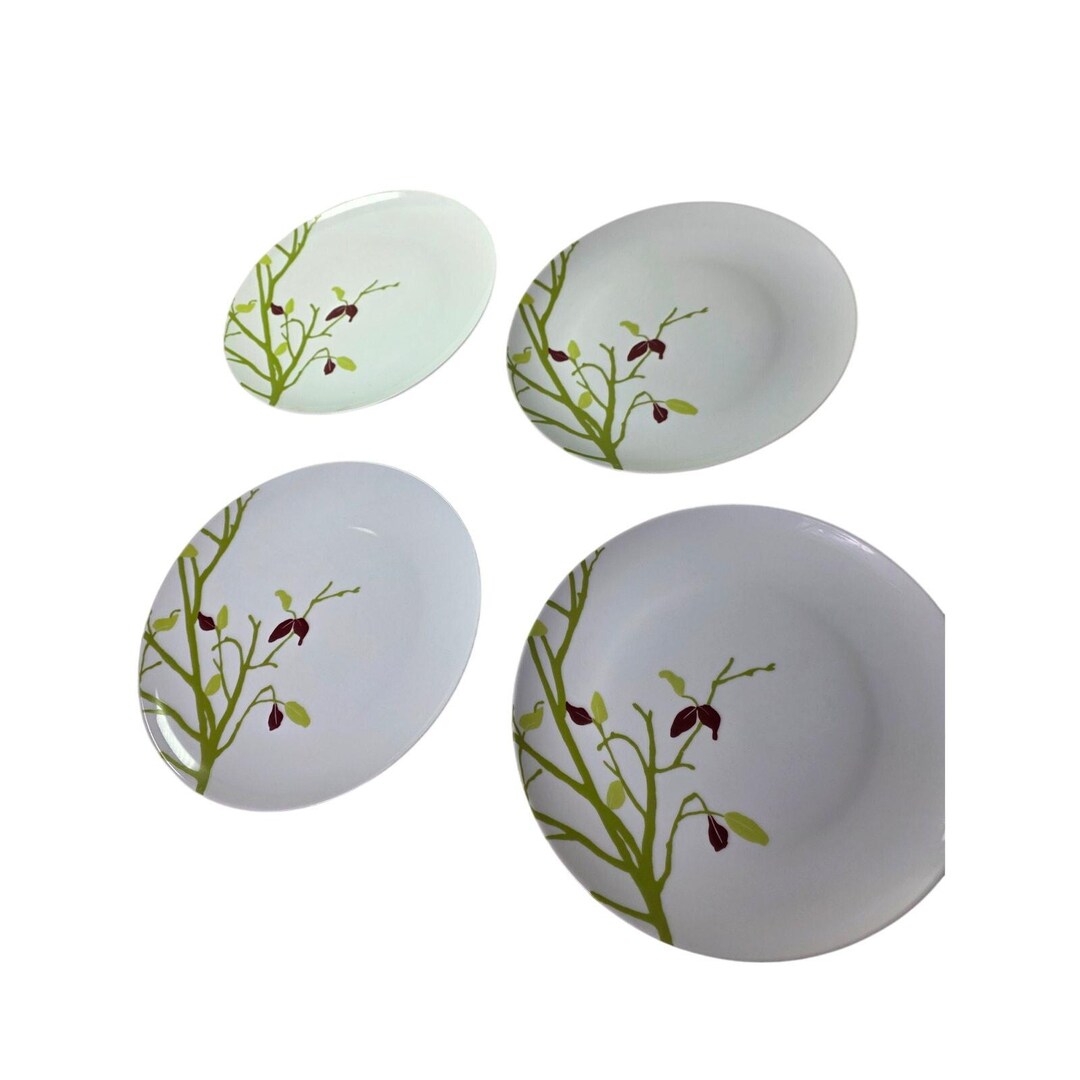 RACHAEL RAY White Green Seasons Changing Floral 10.5