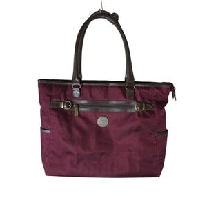 Vintage RALPH LAUREN CHAPS Burgundy Brown Tote Messenger Bag
