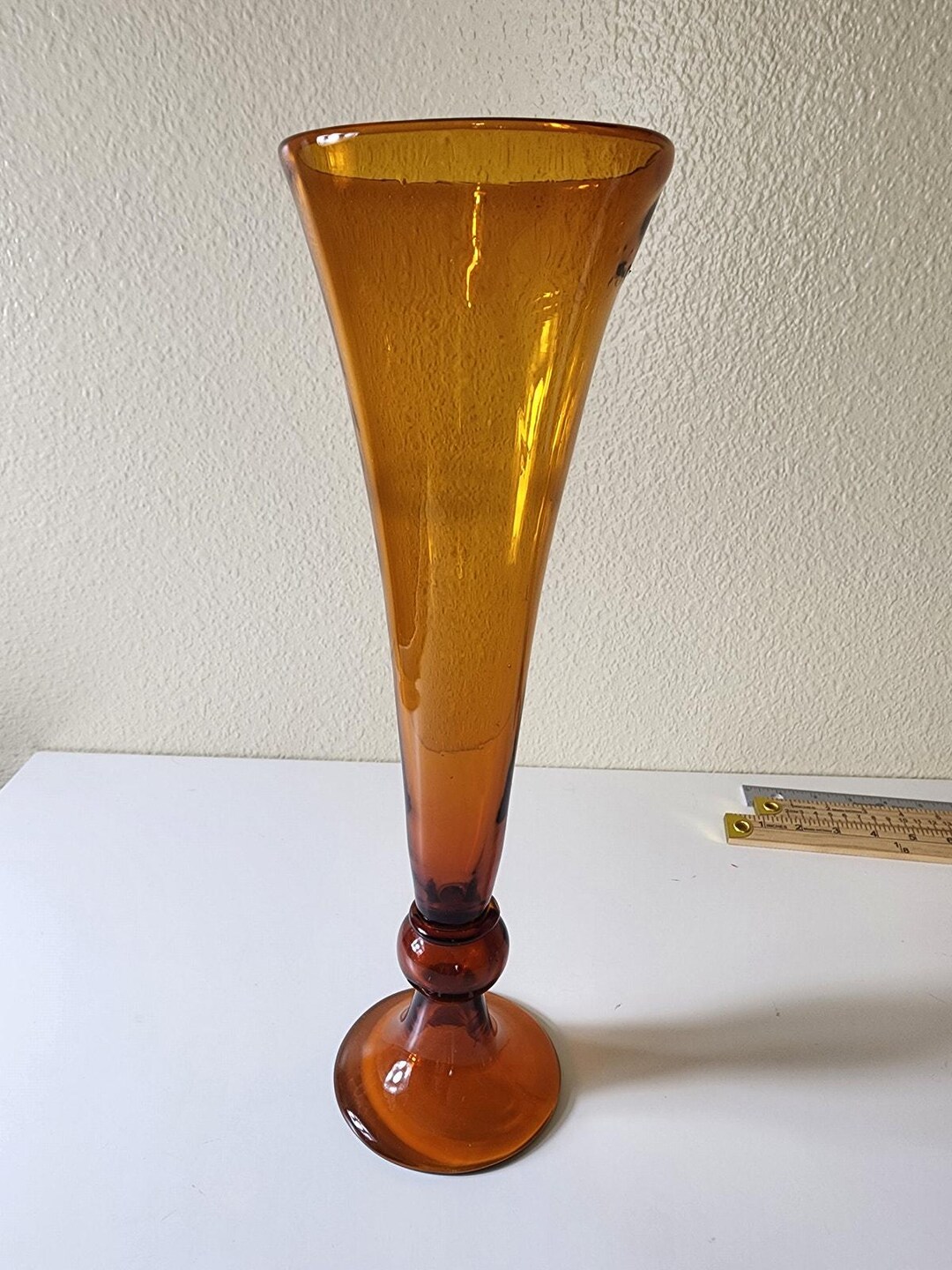 Contemporary Hand Blown Amber Glass 15